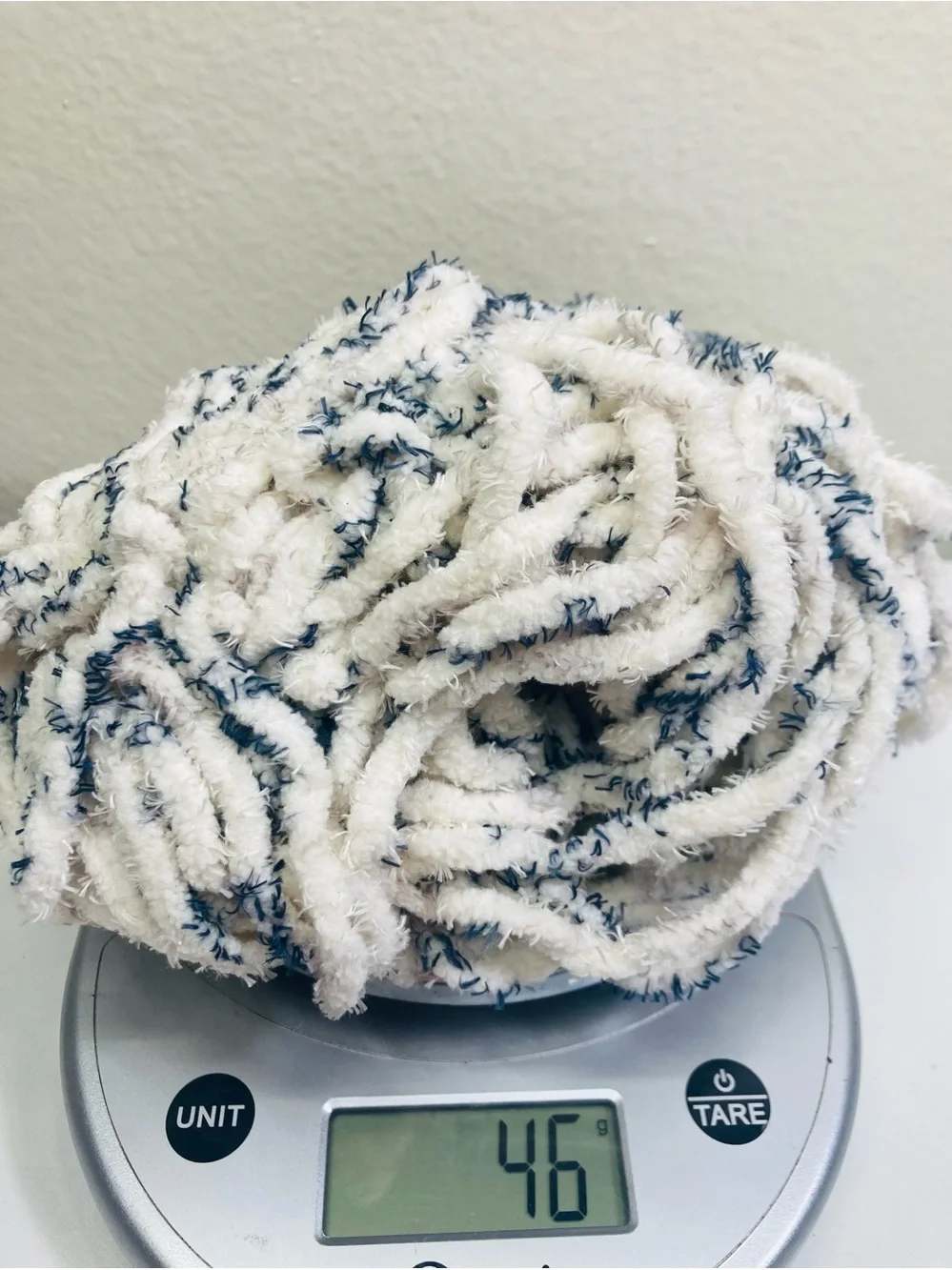 88g Fun Yarn Bundle: Plush Cream & Navy Chenille, Fun Fur, Variegated